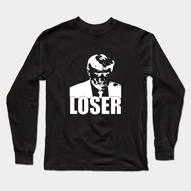 Trump is a loser (white) Long Sleeve T-Shirt by NickiPostsStuff